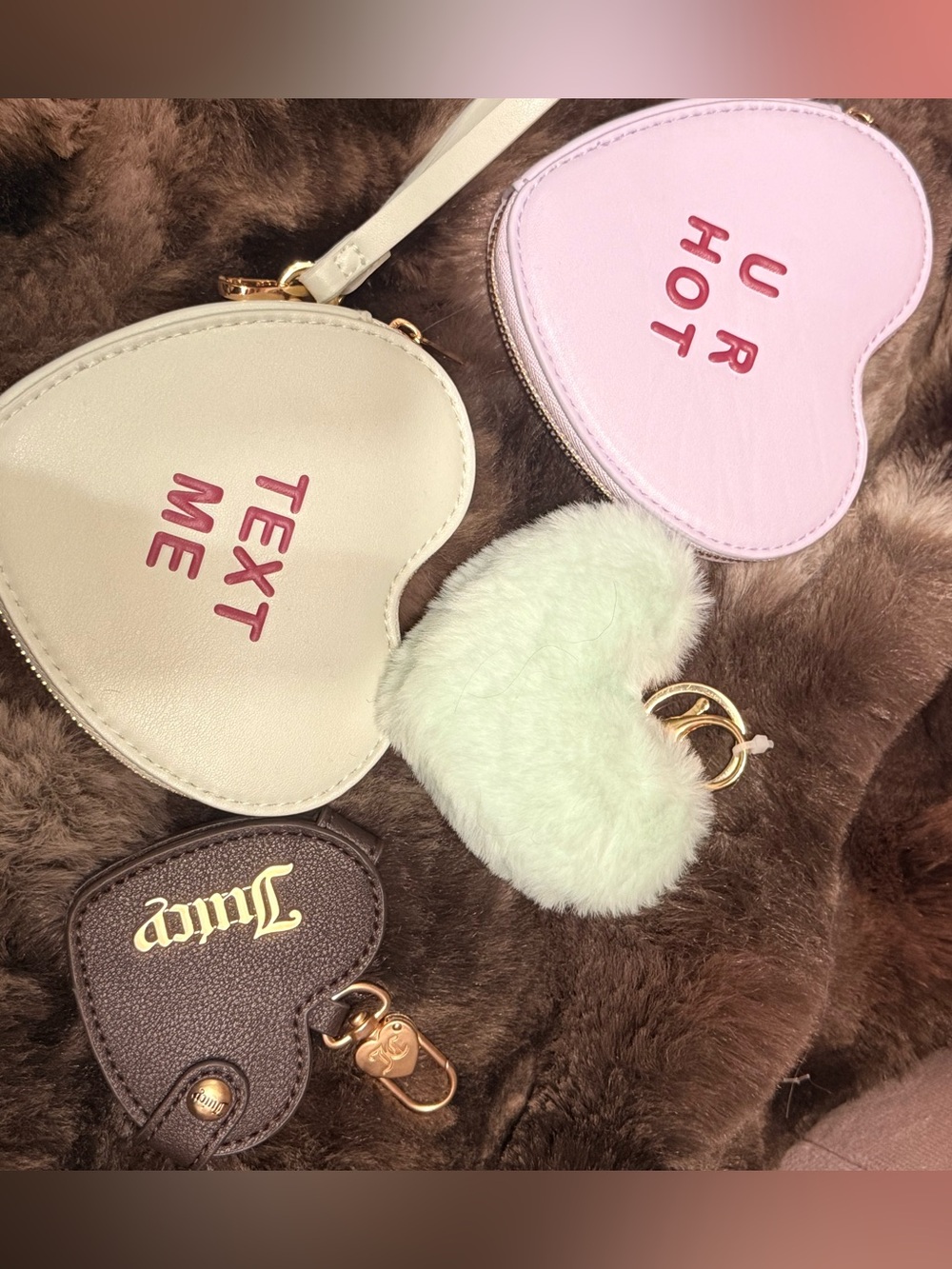 Bag charms keychain set